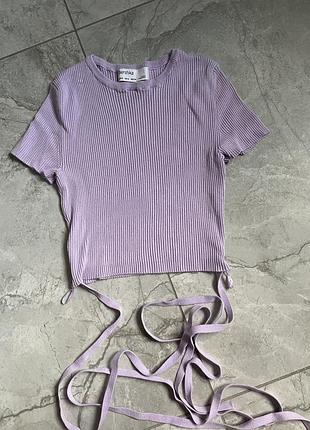 Футболка жіноча bershka бузкова xs
