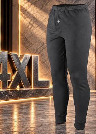 Чоловічі кальсони сірі 4xl зі 100% бавовни — зимові підштаники, туреччина