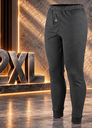 Чоловічі кальсони сірі 2xl зі 100% бавовни — зимові підштаники, туреччина