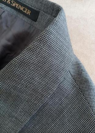 Мужской шерстяной пиджак marks &amp; spencer 7