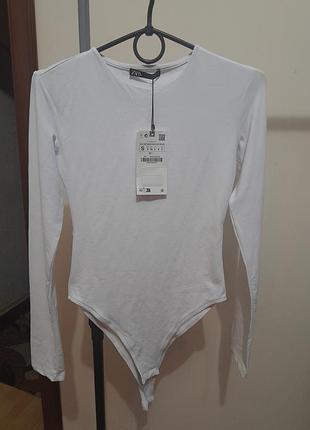 Боди белый xs-s zara