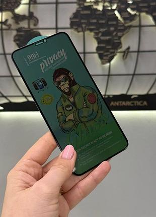 Захисне скло anti-spy (антишпигун) для iphone 11 pro max,приватне захисне скло для iphone 11 pro max