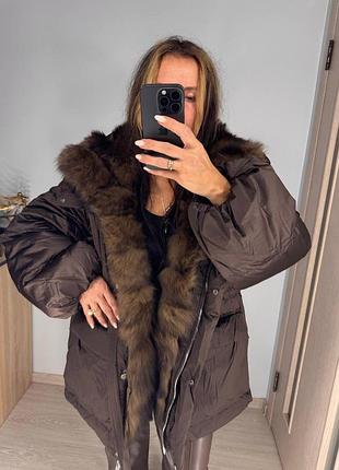Зимова коричнева сумка