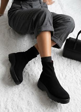 Черевики-шкарпетки (sock boots) на масивній підошві ✨