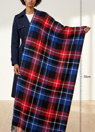 Фирменный шарф scotch &amp; soda в актуальную клетку (made in italy) размер 70 см на 200 см