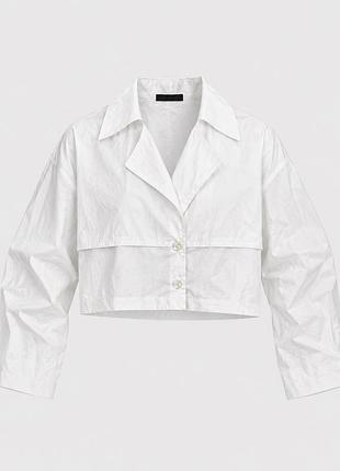 Сорочка біла вкорочена trafaluc collection розміру s