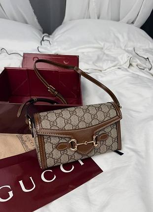 Жіноча сумка преміум horsebit 1955 mini bag gg