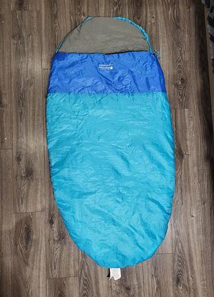 Спальний мішок дитячий mountain warehouse basecamp kids junior кокон з капюшоном синій