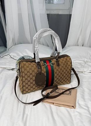 Жіноча сумка преміум horsebit 1955 web gg supreme boston bag