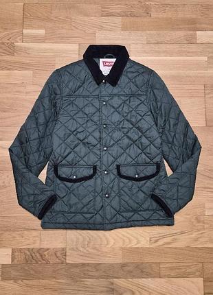 Чоловіча стьобана куртка levi's, розмір m, зелена