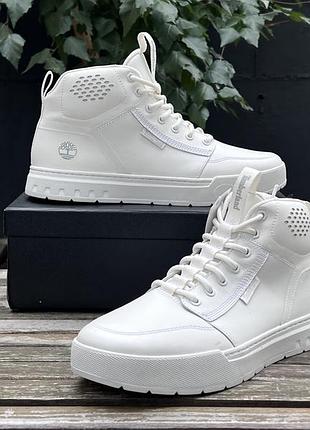 Кросівки чоловічі timberland шкіряні високі білі 43 розмір