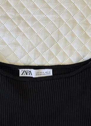Черное миди платье в рубчик zara 6