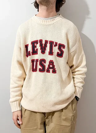 Винтажный свитер levis usa (l) оригинал!