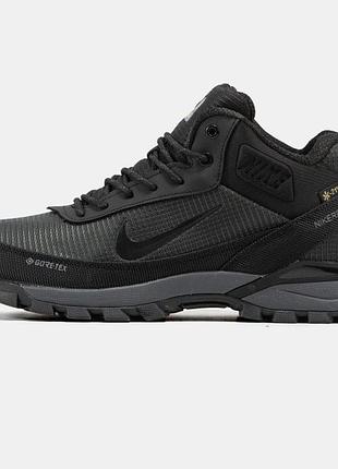 Чоловічі кросівки nike rivah gore-tex black grey winter fur / smb+ 🔗
