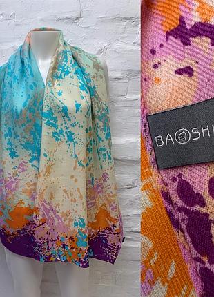 Яркий шерстяной шарф baoshidi оригинал, эффектный шарф из 100% шерсти с принтом