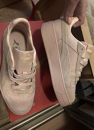 Кеди жіночі puma пудрові на платформі