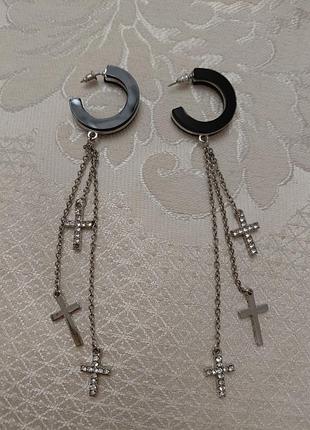 Серьги с крестиками