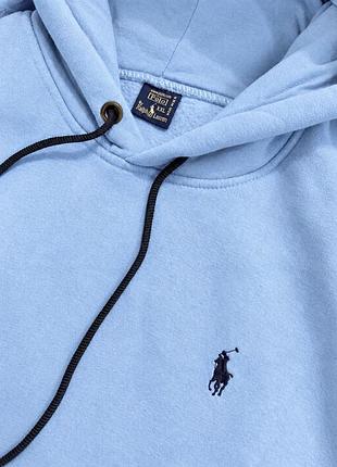 Худі polo ralph lauren блакитне xxl