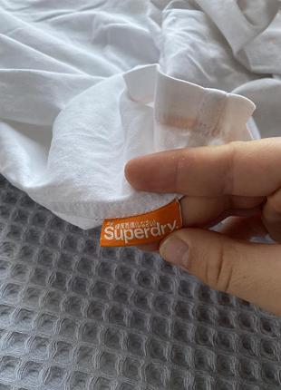 Білий лонгслів superdry,розмір м 4