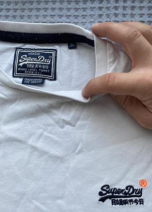 Білий лонгслів superdry,розмір м 2