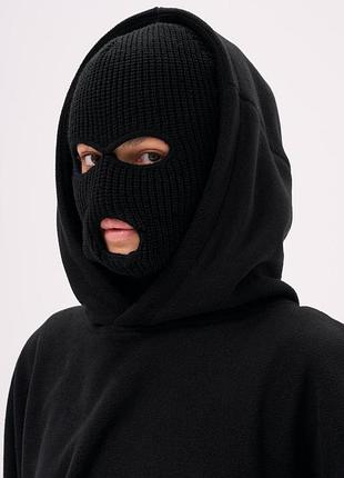 Жіноча тепла зимова дихаюча універсальна балаклава without control black
