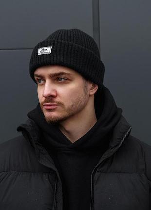 Чоловіча тепла зимова дихаюча універсальна шапка балаклава трансформер without combat black