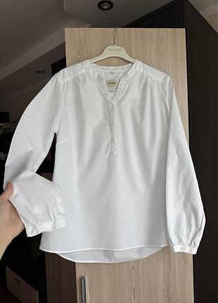 Блуза сорочка з коміром стійкою жіноча zara hakro офісна блуза