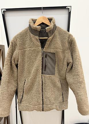Бомбер zara двосторонній бежевий