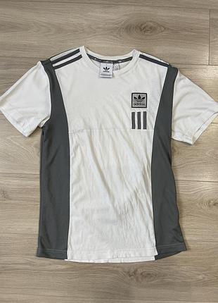 Футболка adidas originals adibreak tee (біло-сіра) / розмір s
