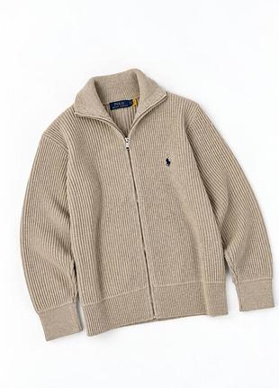 Чоловічий кардиган polo ralph lauren, бежевий , олімпійка , зіп кофта