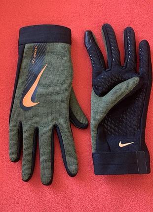 Спортивные перчатки nike therma-fit academy (m) оливковые оригинал