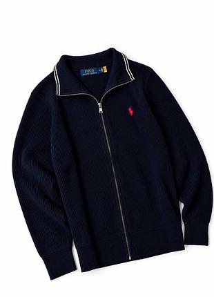 Чоловічий кардиган polo ralph lauren, синій , зіп кофта , олімпійка