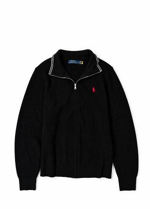 Чоловіча кофта кардиган polo ralph lauren на замку , чарна