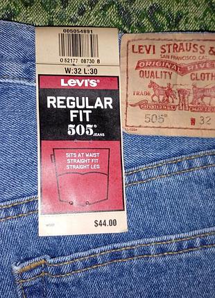 Джинси levi’s 505 чоловічі w:32 l:30 нові.