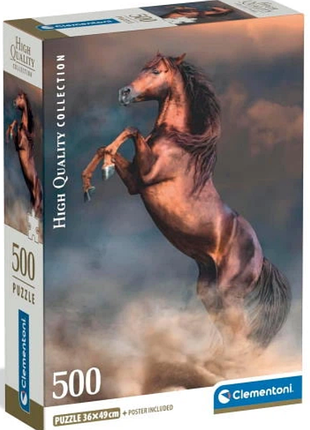 Пазли clementoni дикий рудий кінь 500 елементів 35595
