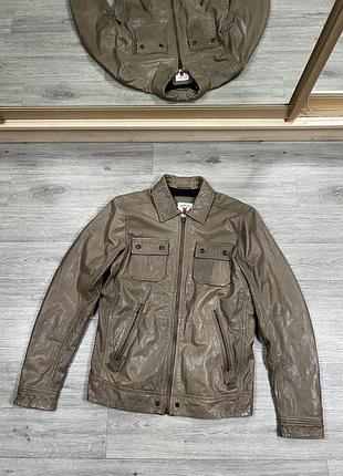 Кожаная куртка diesel оригинал мужская брендовая куртка из натуральной кожи козы l