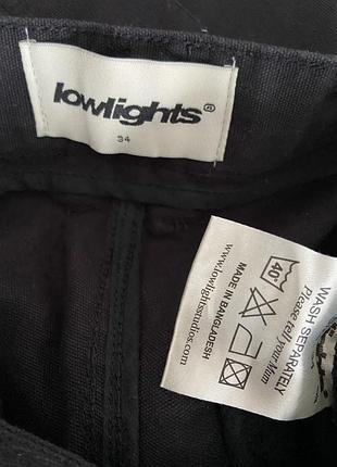 Штани карго low lights studios широкі чорні 3