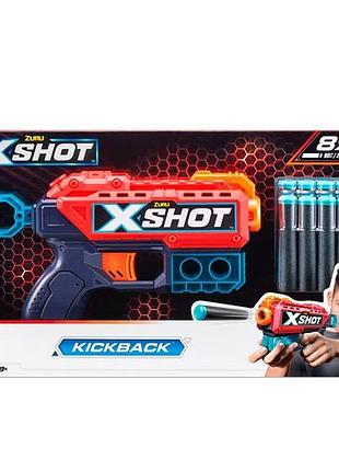Швидкострільний бластер x-shot red excel kickback 8 патронів (36184r)