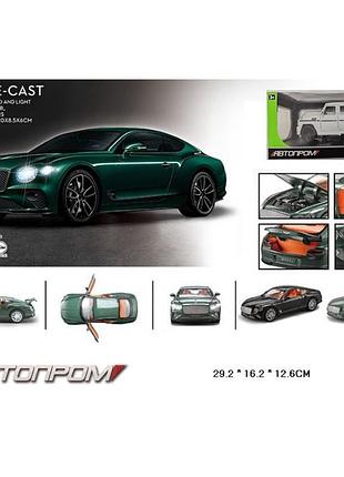 Машина металева «автопром» 1:24 зі світлом, звуком і дверима, що відчиняються