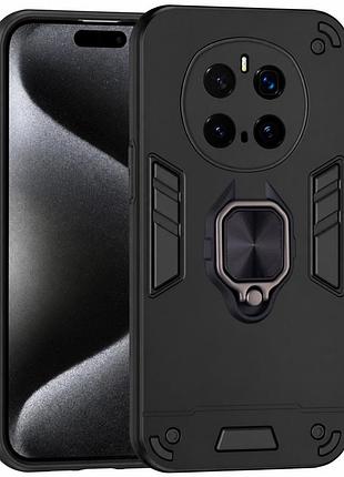 Чохол fiji defence для honor magic7 pro протиударний бампер з кільцем підставкою black