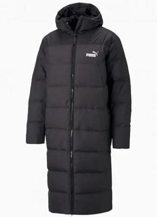 Пуховик puma довгий чорний
