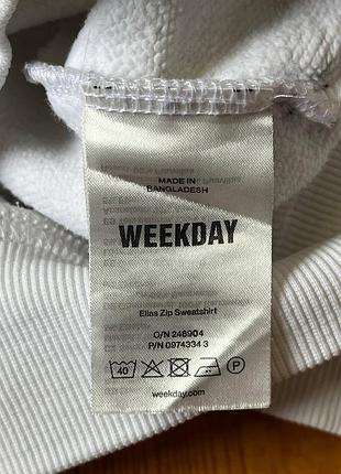 Зіп-світшот weekday elias zip sweatshirt 3