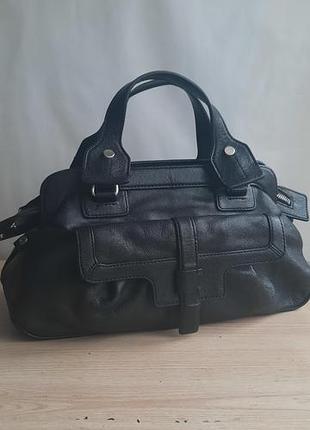 Шкіряна сумка calvin klein ck чорна. сумка сачел, сумка в руку, оригінальна брендова, 40х20х13, ідеальний стан