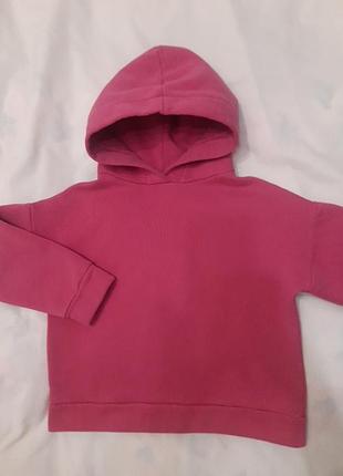 Детская толстовка,худи бренда, little baby "оверсайз,теплая,хлопковая, с густым начесом,8-9р./134см.