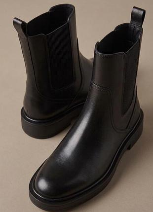 Ботинки челси из кожзама "zara", eur40.