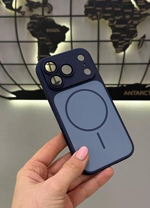 Силиконовый чехол magsafe для iphone 18 pro с защитой камеры,чехол-накладка с защитой камеры для iphone 18 pro (синий)