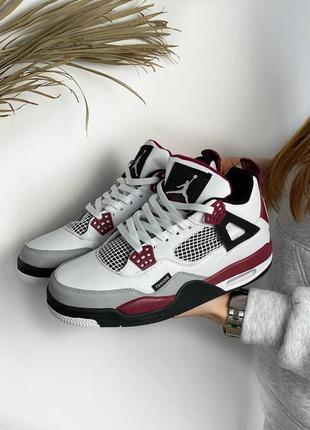 Nike air jordan 4 white/red/black🆕шикарные кроссовки найк🆕 купить наложенный платёж6 фото