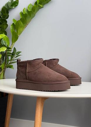 Уггі ugg ultra mini platform chocolate 9