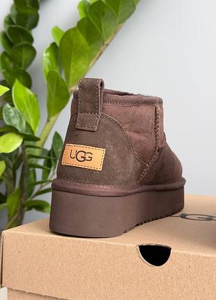 Уггі ugg ultra mini platform chocolate 4