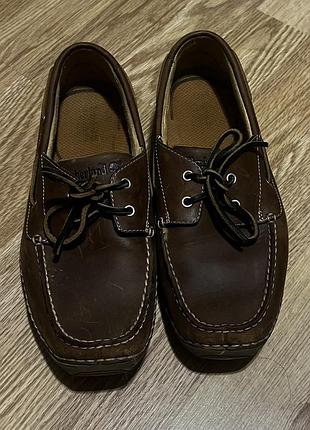 Кожаные топсайдеры timberland cedar bay оригинал 42-43 размер (27 см)
